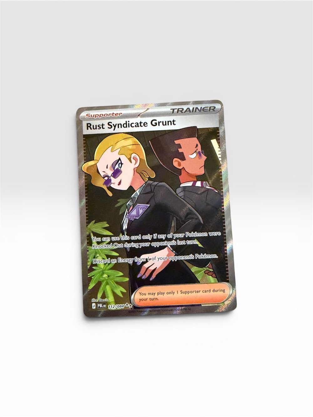 Pokemon Rust Syndicate Grunt Holo Trainer Card